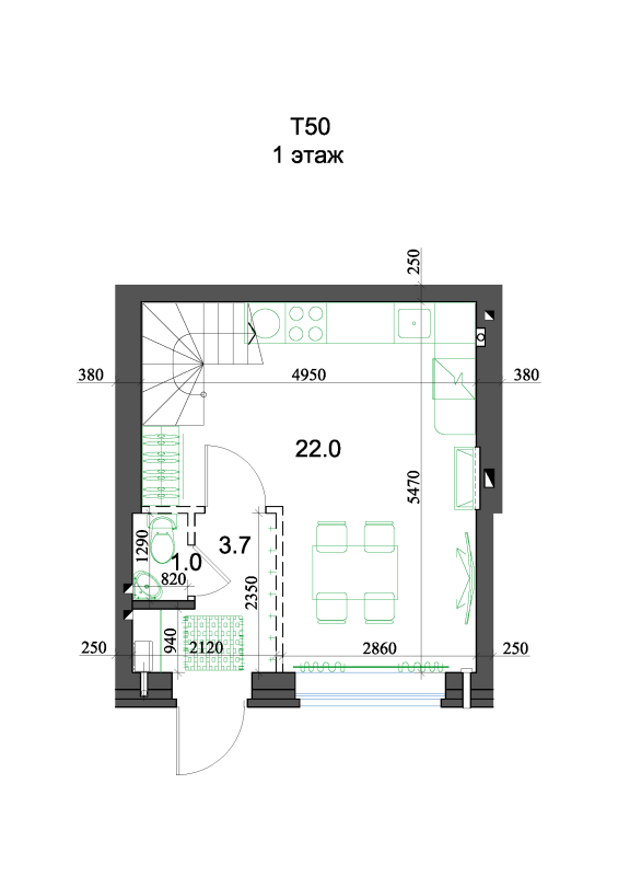 Проект Э5.7-Т54 (фото) № 2